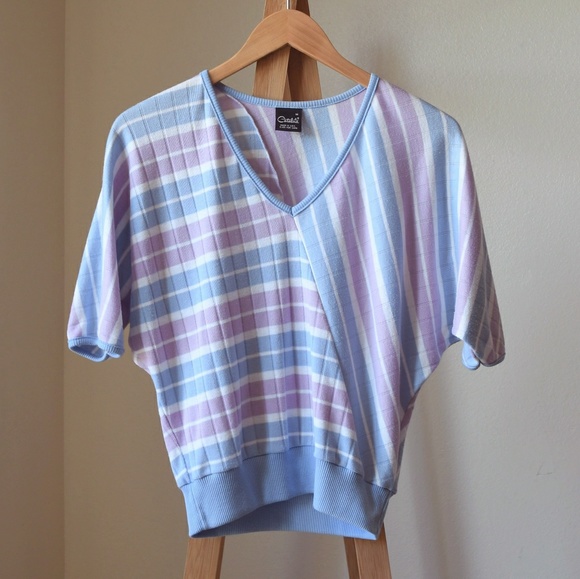 Vintage Catalina V Neck Crop Knit Top - Picture 4 of 6